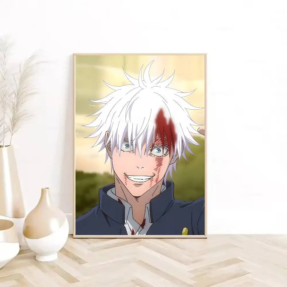 1PC Jujutsu Kaisen G-Gojo S-Satoru Poster  Self-adhesive Art Waterproof Paper Sticker Coffee House Bar Dorm Room Wall Decor