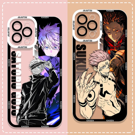 Coque de téléphone Jujutsu Kaisen Satoru Gojo Comics pour Samsung S25 S24 S23 S21 S20 Plus FE Note 20 Ultra Lite Clear Cover Anime Fundas