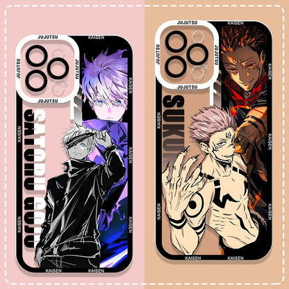 Coque de téléphone Jujutsu Kaisen Satoru Gojo Comics Ultra Lite Clear Cover Anime Fundas pour Samsung S25 S24 S23 S21 S20 Plus FE Note 20