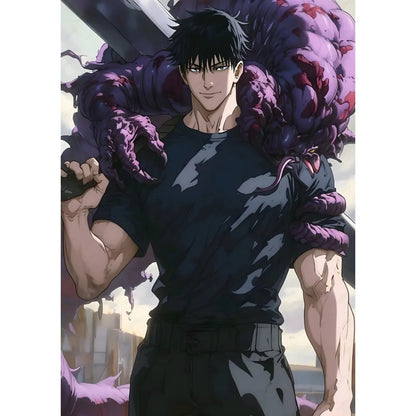 Jujutsu k-Kaisen Anime Cool JOJO Tv HD Poster Sticky Wall Art Printing Waterproof Home Living Bed Room Bar Aesthetic Decor