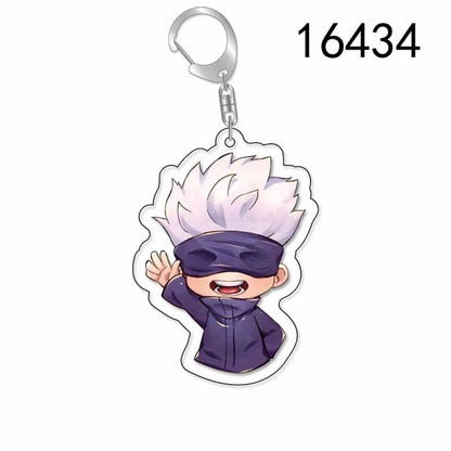 Porte-clés en acrylique Anime - Pendentif personnage de dessin animé Jujutsu Kaisen, adapté aux sacs et aux clés, cadeaux de cosplay, cadeau parfait pour les fans