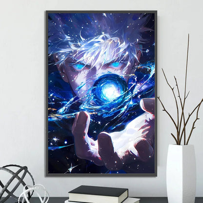 J-Jujutsu Gojo Satoru Self-adhesive Poster Figures Home Decoration Painting Wall Art Bedroom Cartoons Decor Anime Wallpaper