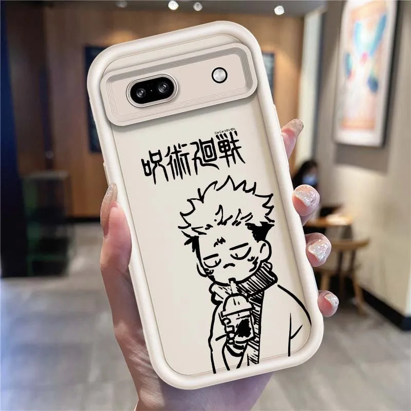 Coque souple antichoc en TPU pour Google Pixel 9, 8A, 8, 7, 7A Pro XL 5G, motif dessin animé Jujutsu Kaisen