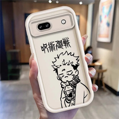 Coque souple antichoc en TPU pour Google Pixel 9, 8A, 8, 7, 7A Pro XL 5G, motif dessin animé Jujutsu Kaisen