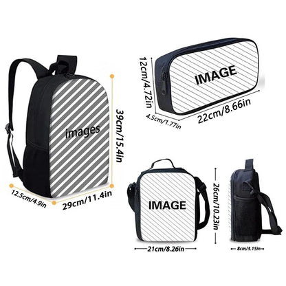 Sac à dos d'école Anime J-Jujutsu Kaisen pour enfant avec sacs à déjeuner, trousses à crayons, sacs d'école pour garçons et filles, meilleur cadeau
