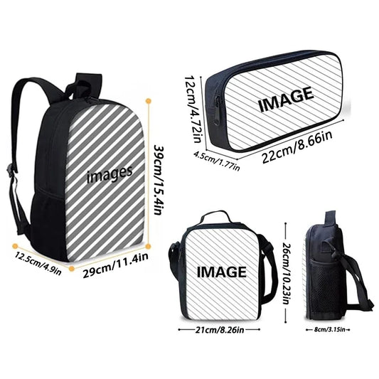 Sac à dos d'école Anime J-Jujutsu Kaisen pour enfant avec sacs à déjeuner, trousses à crayons, sacs d'école pour garçons et filles, meilleur cadeau