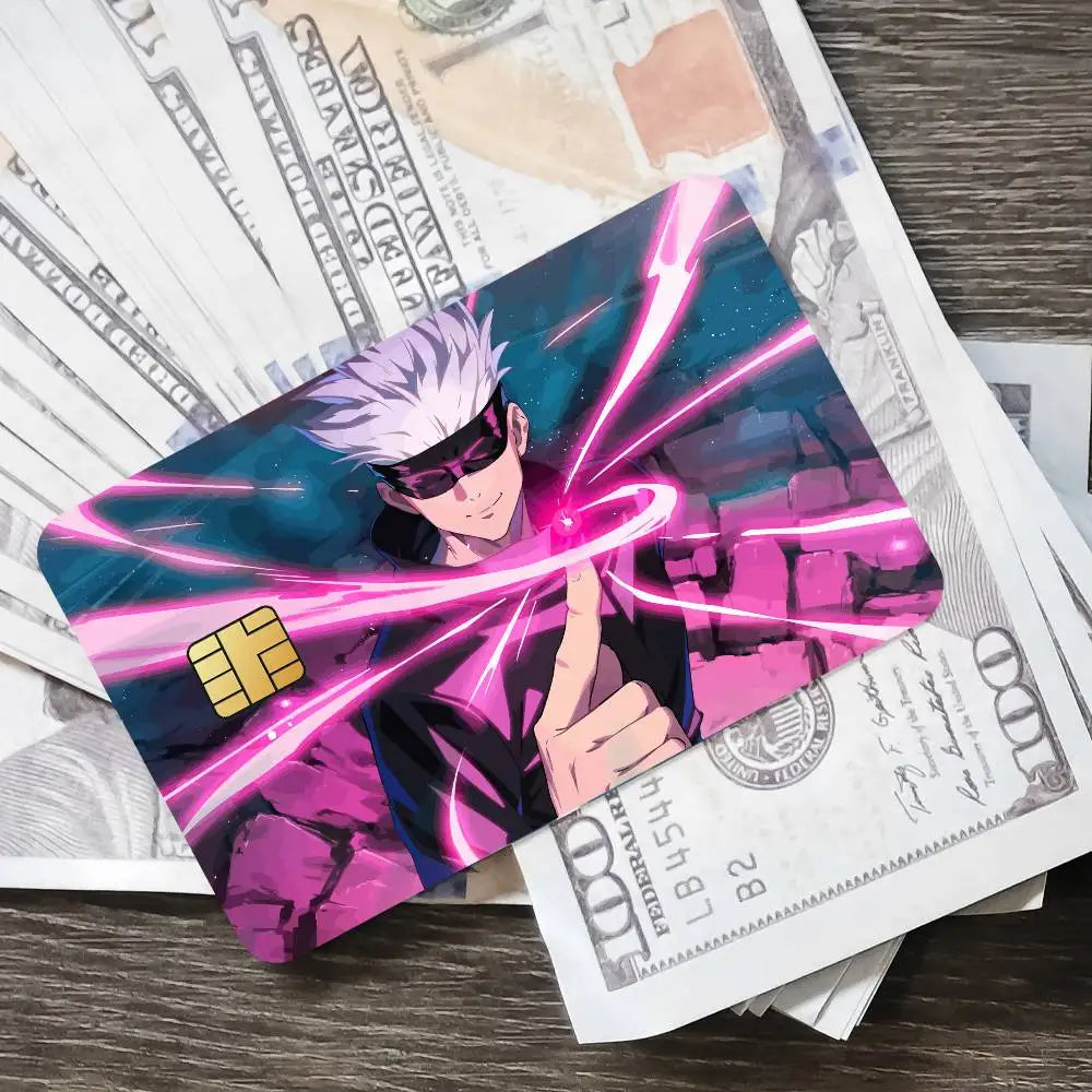 Satoru Gojo Jujutsu Kaisen Poster Credit Card Skin Stickers for Bank Access Protective Film Cover Sticker Surprise Gift