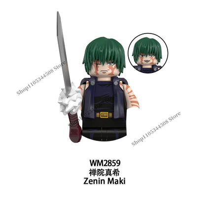Jujutsu Kaisen MINI Puzzle Brick toys Makora Gojo Satoru Rogo Ryomen Sukuna Kugisaki Nobara Building Blocks Collection Gift