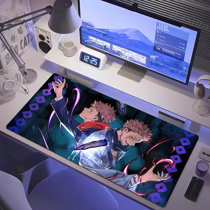 Large Gaming Mousepad Jujutsu Kaisen Mouse Pad Anime Gojo Satoru Desk Mat Gamer Company Keyboard Mouse Mats Computer Carpet