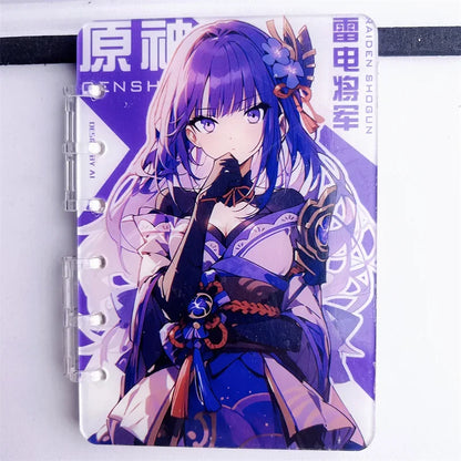 Popular Anime Cartoon Acrylic Book Bandai Notebook Exquisite Loose-leaf Book Jujutsu Kaisen Genshin Impact Attack on Titan A7 A5