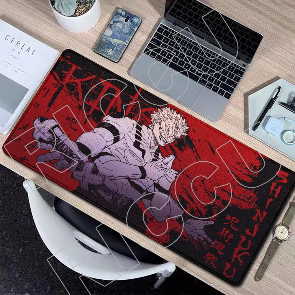 XXL J-Jujutsu Kaisen Gojo Satoru Mouse Pad Carpet Cartoon Anime Gaming Mousepad Non-Slip Rubber Desk Mat Computer Laptop Office