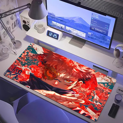 Large Gaming Mousepad Jujutsu Kaisen Mouse Pad Anime Gojo Satoru Desk Mat Gamer Company Keyboard Mouse Mats Computer Carpet