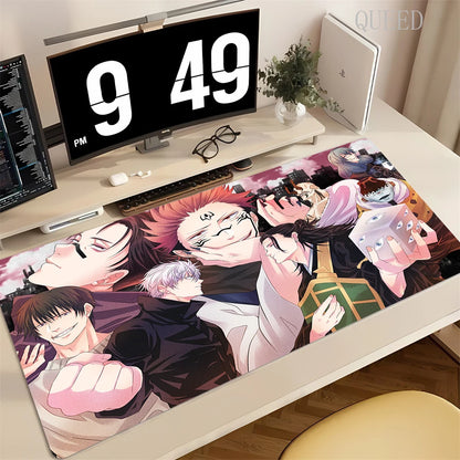 90x40CM Black Anime Jujutsu Kaisen Large Mouse Pad Ryomen Sukuna Xxl MousePads Pc Computer Gaming Accessories Non-slip Desk Mat