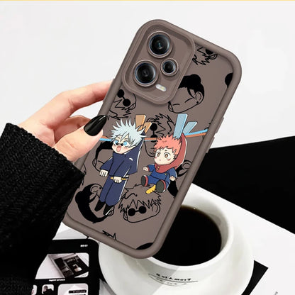 Coque de téléphone en TPU pour Xiaomi Redmi Note 13, 12, 12C, 11, 11S, 10, 10C, 10A, 9C, 9A Pro 5G, motif dessin animé Jujutsu Kaisen