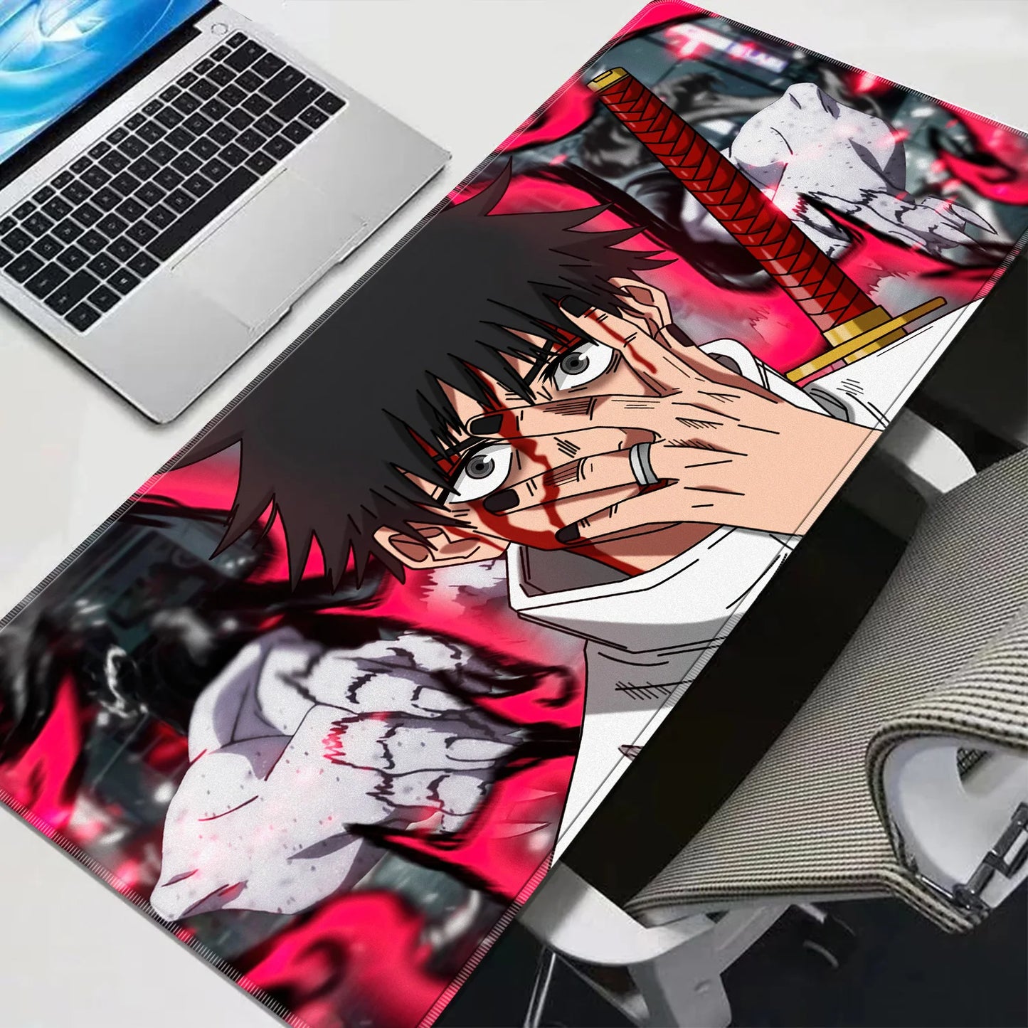HD Anime Purple Mouse Pads Yuta Okkotsu Gaming Keyboard Rug Laptop Mousepad PC J-Jujutsu Kaisen Gamer Cabinet Extended Desk Mat