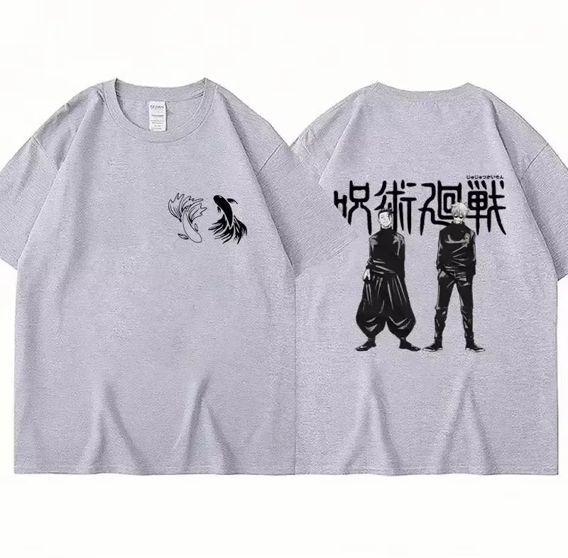 2025 Japanese Anime Jujutsu Kaisen T-shirt Satoru Gojo Geto Suguru Manga Graphic Tees Casual Harajuku Hip Hop Men Women Tops - Jujutsu Kaisen Merch - Free Shipping Buy Now