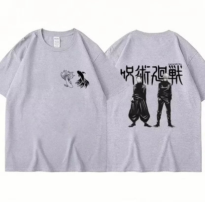 2025 Japanese Anime Jujutsu Kaisen T-shirt Satoru Gojo Geto Suguru Manga Graphic Tees Casual Harajuku Hip Hop Men Women Tops - Jujutsu Kaisen Merch - Free Shipping Buy Now