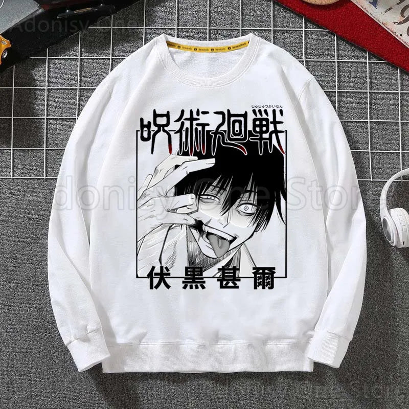 Toji Fushiguro Men Hoodie Men Pullover Sweatshirts Autumn Hip Hop Streetwear Hoodies Mens White Color Hoodie Male - Jujutsu Kaisen Merch - Free Shipping Buy Now