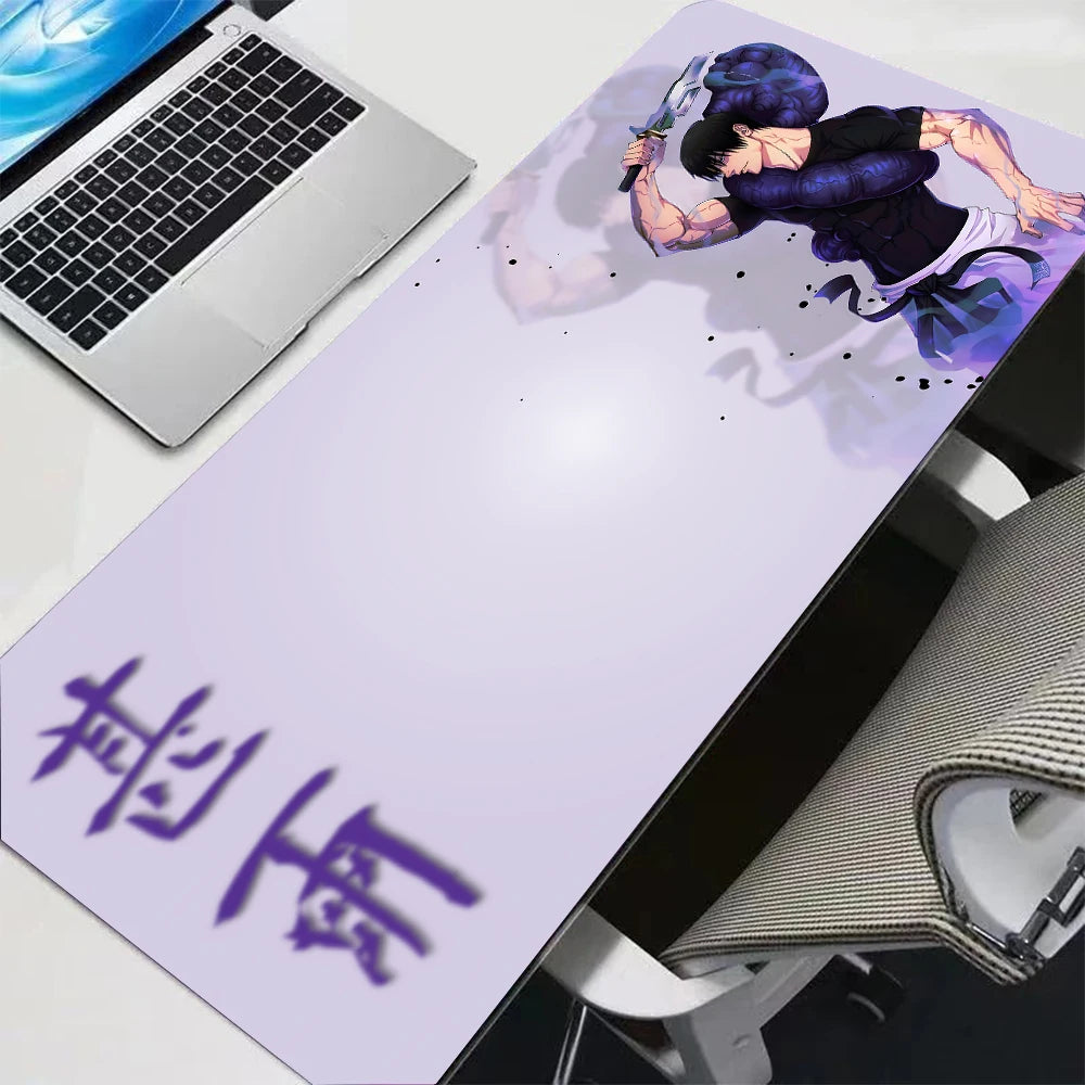 Toji Fushiguro Mouse Pad J-Jujutsu K-Kaisen Sky Blue Manga Style HD 90x40 Print Large Desk Mat Non-Slip Laptop PC Keyboard Pad