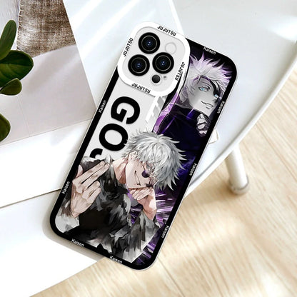 Coque de téléphone Jujutsu Kaisen Satoru Gojo Comics Ultra Lite Clear Cover Anime Fundas pour Samsung S25 S24 S23 S21 S20 Plus FE Note 20