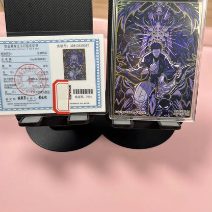 Anime Demon Slayer Jujutsu Kaisen Farang Metal Card Certificates Collectible Cards Christmas Birthday Gifts Children's Toys