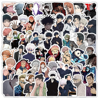 51-73pcs Set Jujutsu Kaisen Anime Itadori Yuji Gojo Satoru Geto Suguru Figures Cute Cartoon Diy Stickers Fans Peripheral Gift