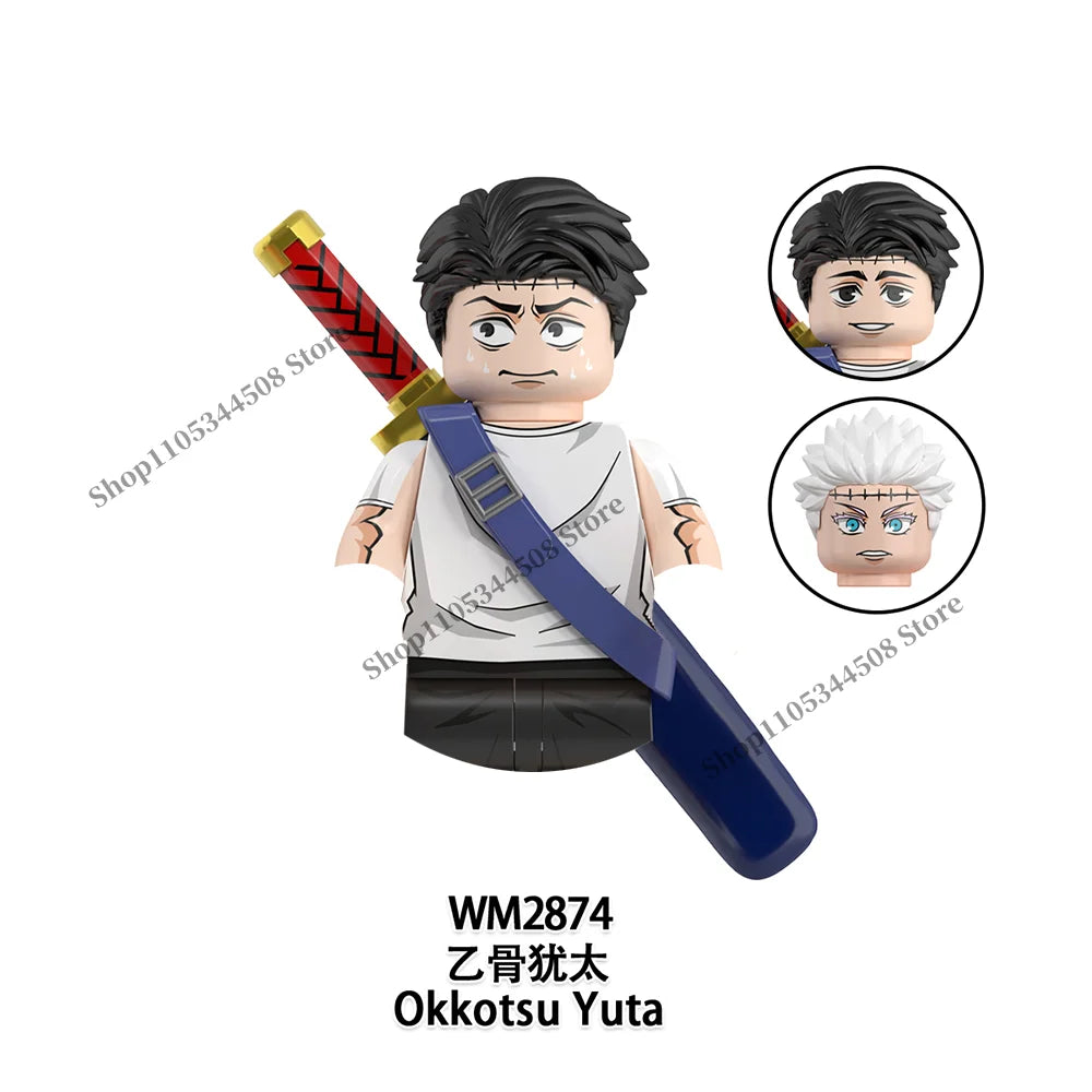Jujutsu Kaisen MINI Puzzle Brick toys Makora Gojo Satoru Rogo Ryomen Sukuna Kugisaki Nobara Building Blocks Collection Gift