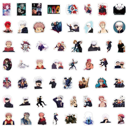 55PCS Jujutsu Kaisen Stickers Graffiti Stickers DIY Diary Phone Case Handmade Scrapbook Aesthetic Stickers