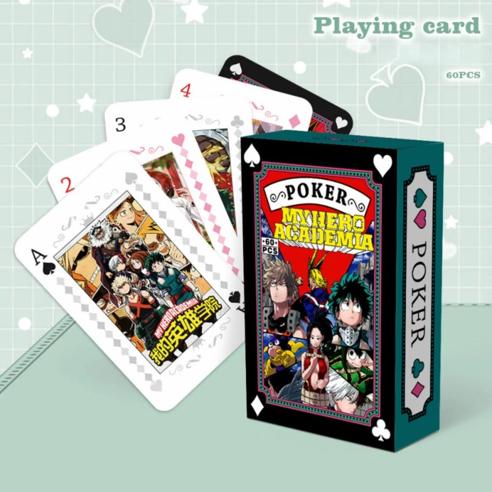 Anime Poker Toy Jujutsu Kaisen Board Game Cards ONE PIECE NARUTO HUNTER×HUNTER Cosplay Hardcover Table Game Fans Birthday Gift