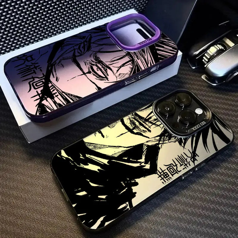Coque antichoc Anime pour iPhone 16e, 16, 14, 15, 13, 11 Pro Max, Jujutsu Kaisen Choso ART, 15 Plus, 12 Mini, 16e 