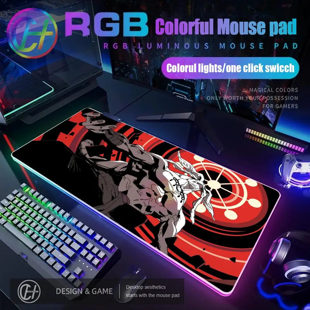 HD RGB Ryomen Sukuna 400x900mm Black Anime Jujutsu Kaisen Mouse Pad Gojo Satoru MousePad Computer Gaming PC Accessories Desk Mat