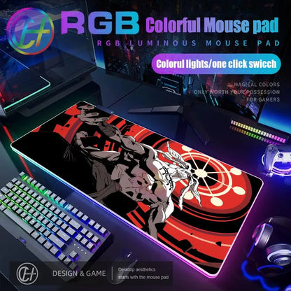 HD RGB Ryomen Sukuna 400x900mm Black Anime Jujutsu Kaisen Mouse Pad Gojo Satoru MousePad Computer Gaming PC Accessories Desk Mat