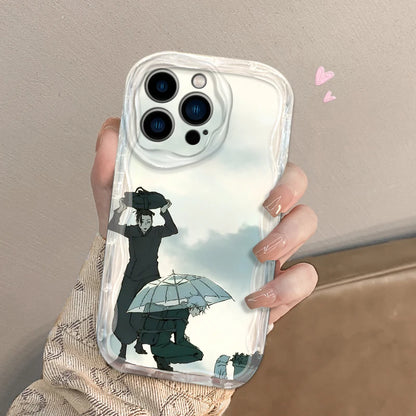 Coque de téléphone J-Jujutsu K-Kaisen Geto Gojo pour Apple iPhone 15 14 13 12 11 XS XR X Pro Max Plus Wave Oil Cover