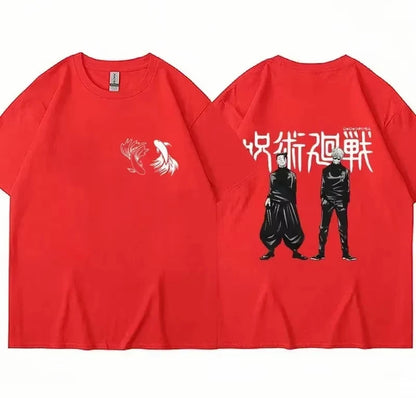 2025 Japanese Anime Jujutsu Kaisen T-shirt Satoru Gojo Geto Suguru Manga Graphic Tees Casual Harajuku Hip Hop Men Women Tops - Jujutsu Kaisen Merch - Free Shipping Buy Now