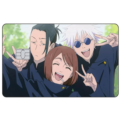 Jujutsu Kaisen Credit Card Skin Sticker Gojo Satoru Stickers for VISA JCB Mastercard and Other IC Bank Card Decoration Protect