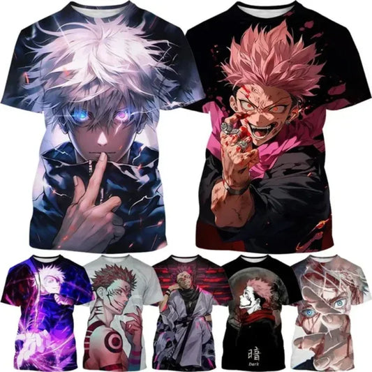 Gojo Satoru 3D Print T-shirt for Men and Itadoru Yuji, Jujutsu Kaiju Graphic Fashion Clothes - Jujutsu Kaisen Merch - Free Shipping Buy Now