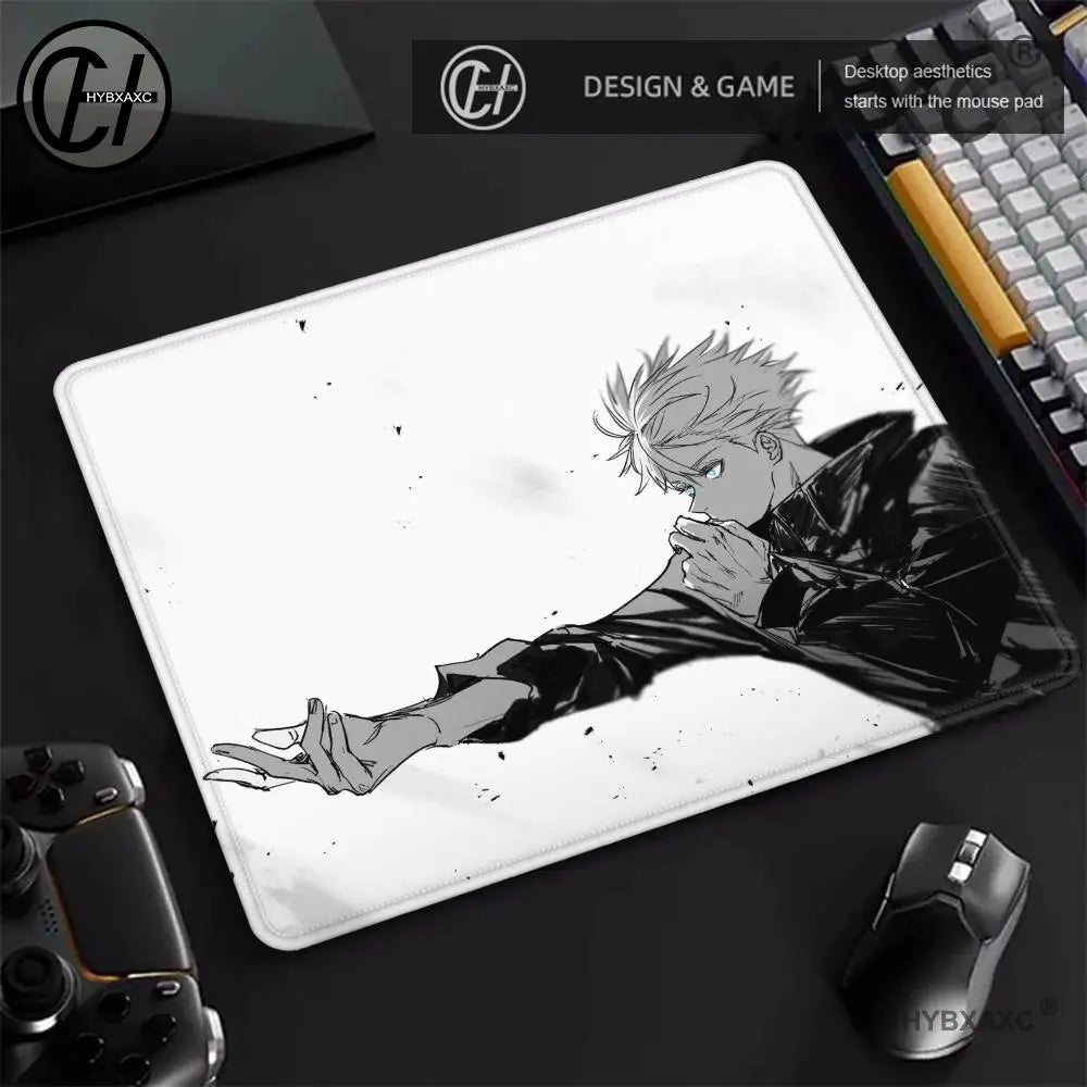 Japan Anime Mouse Pad Laptop 45×40 Black And White Desk Mat PC J-jujutsu K-kaisen Manga Mousepad XS Satoru Gojo Keyboard Rug Mat