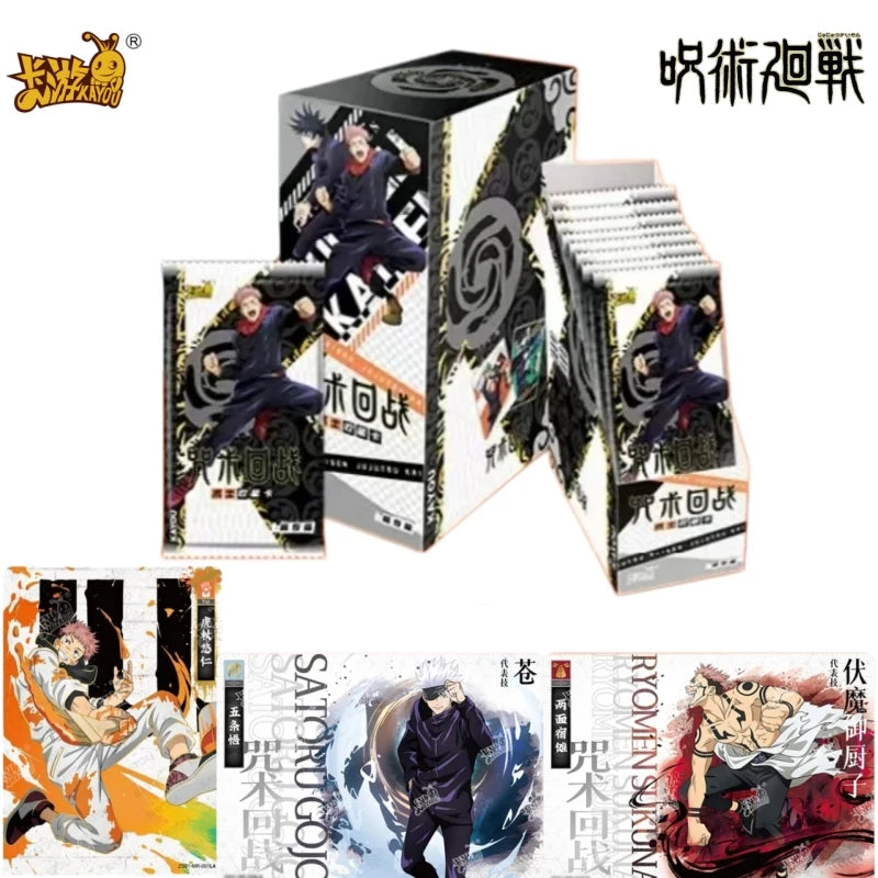 Kayou Jujutsu Kaisen Official Trading Cards Booster Box -Yuji Itadori Satoru Gojo Ryomen Sukuna Collectible Cards with Rare Holo