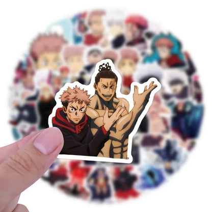 55pcs Anime Jujutsu Kaisen Graffiti Stickers Decals Suitcase Laptop Computer Guitar Decoration DIY Kids Classics Toy