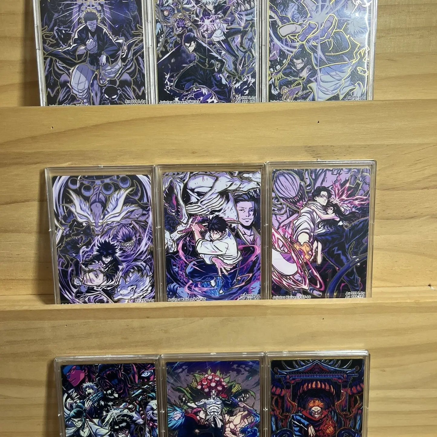 Anime Demon Slayer Jujutsu Kaisen Farang Metal Card Certificates Collectible Cards Christmas Birthday Gifts Children's Toys