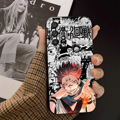 Jujutsu Kaisen Émotion K-kaisen Pour Samsung A53 A52 A33 A32 A51 A71 A21S A13 A73 A55 A22 A23 A35 A72 A54 A12 5G Noir TPU Étui de Téléphone