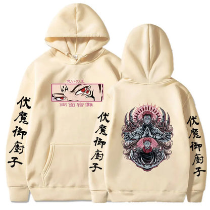 Autumn and winter comfortable and soft hot blood adventure anime Jujutsu Kaisen print men's casual fashion street hoodie - Jujutsu Kaisen Merch - Free Shipping Buy Now