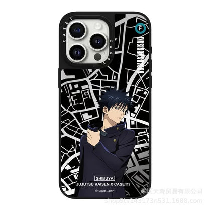 Coque de téléphone portable Jujutsu Kaisen, cadeau d'anniversaire, compatible avec iPhone 16 Pro Max, matériau miroir Apple, collection antichute