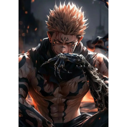 Jujutsu k-Kaisen Anime Cool JOJO Tv HD Poster Sticky Wall Art Printing Waterproof Home Living Bed Room Bar Aesthetic Decor