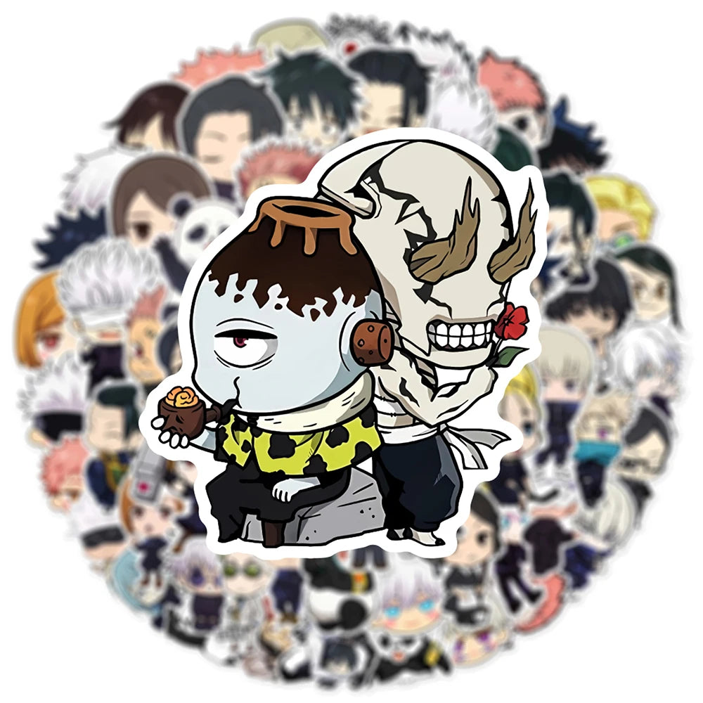 10/30/60pcs Cute Q Version Anime Jujutsu Kaisen Stickers Gojo Satoru Okkotsu Yuta Cartoon Sticker Laptop Phone Scrapbook Decals