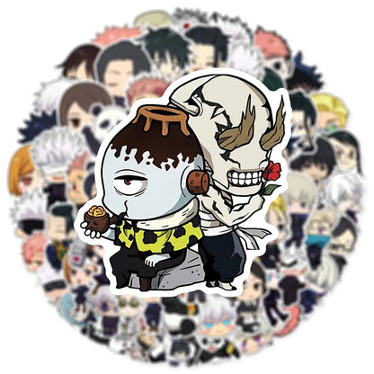 10/30/60pcs Cute Q Version Anime Jujutsu Kaisen Stickers Gojo Satoru Okkotsu Yuta Cartoon Sticker Laptop Phone Scrapbook Decals