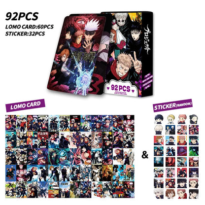 NEW 92 PCS Anime Jujutsu Kaisen Lomo Card Double-sided Hd Color Printing Picture Collection Card Gifts Toy