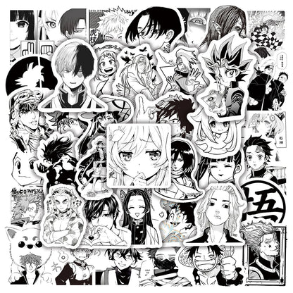 Lot de 50/100 autocollants graffitis pour enfants, mélange de dessins animés Jujutsu Kaisen Hunter x Hunter My Heroes Academy Attack on Titan