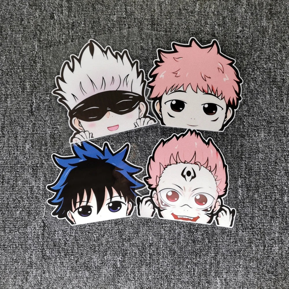 Car Stickers Jujutsu Kaisen Satoru Gojo Anime Cartoon Reflective Decoration For Windshield Bumper Trunk Motorcycles Laptop C40