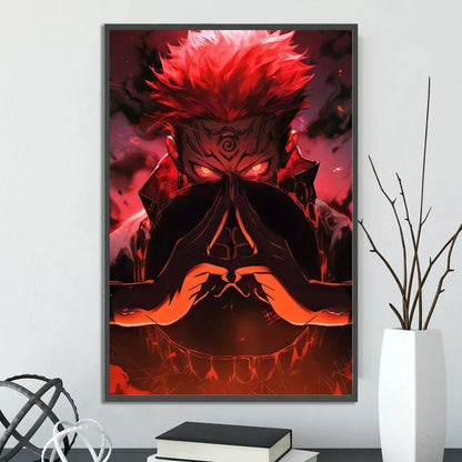 J-Jujutsu Self-adhesive Anime Poster Wall Home Decoration Gojo Satoru Painting Modern Itadori Yuji Bedroom Wallpaper Gift